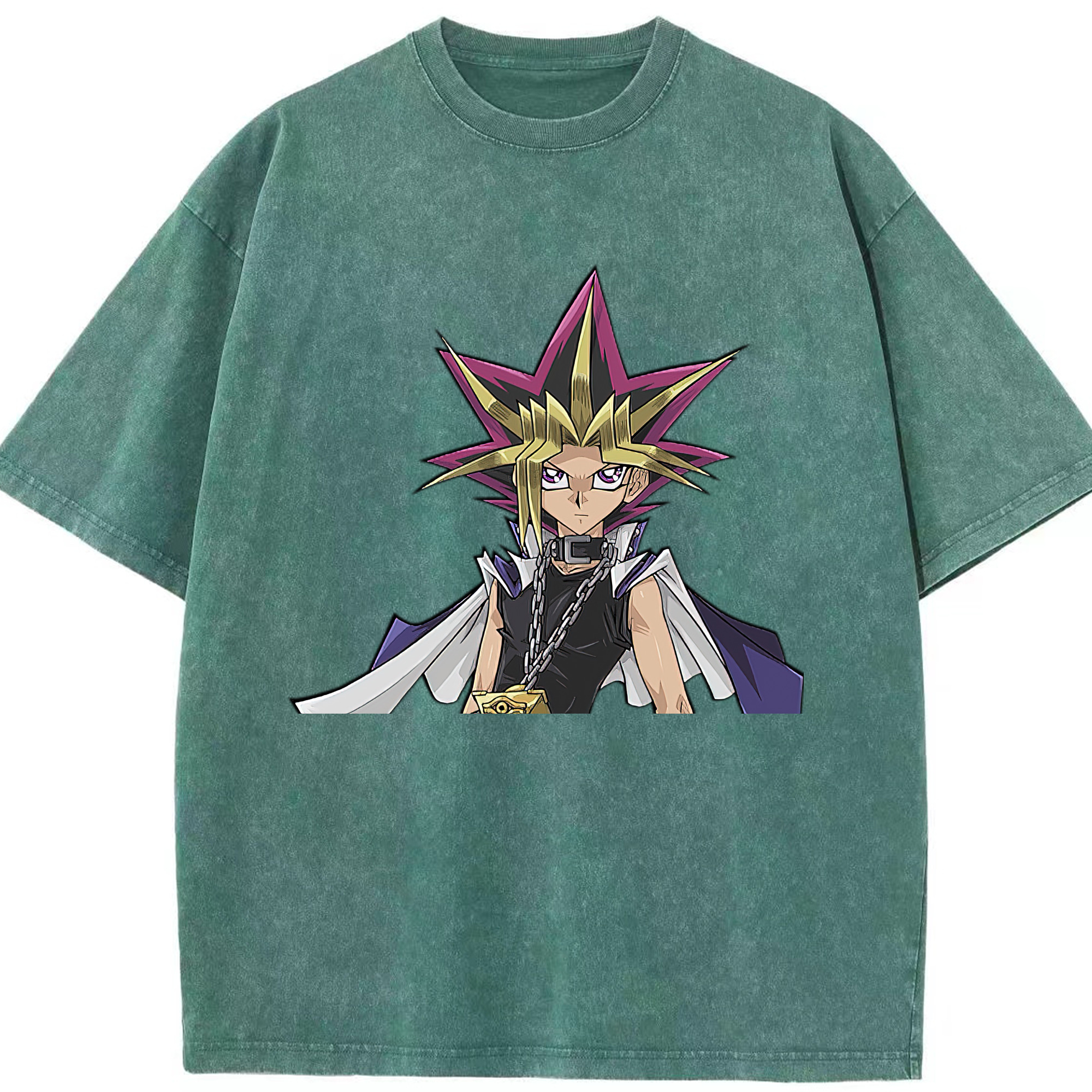 （画像用） 遊☆戯☆王 Yu-Gi-Oh! 綿100% ヴィンテージ風 半袖Tシャツ（フロントプリント）